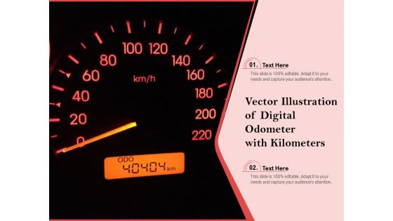 Vector Illustration Of Digital Odometer With Kilometers Ppt PowerPoint Presentation Slides Example PDF