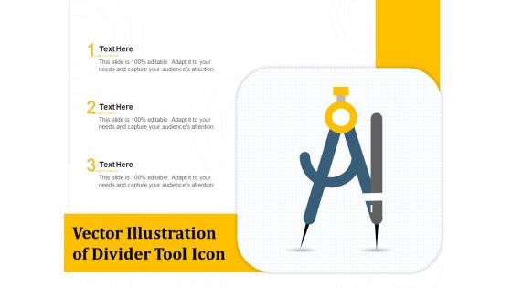 Vector Illustration Of Divider Tool Icon Ppt PowerPoint Presentation File Files PDF