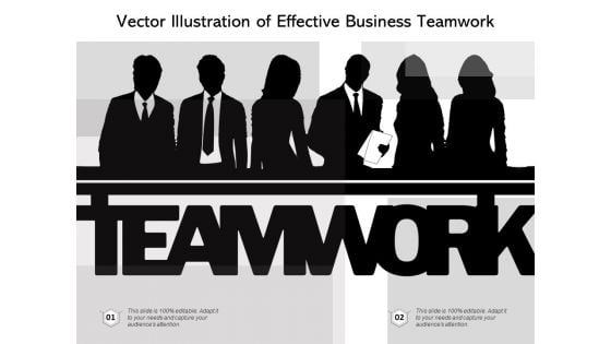 Vector Illustration Of Effective Business Teamwork Ppt PowerPoint Presentation Visual Aids Icon PDF