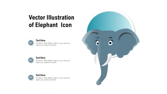 Vector Illustration Of Elephant Icon Ppt PowerPoint Presentation Infographics Files