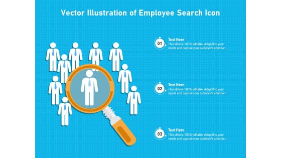 Vector Illustration Of Employee Search Icon Ppt PowerPoint Presentation File Samples PDF