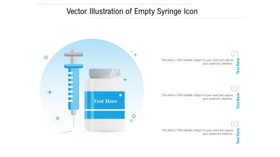 Vector Illustration Of Empty Syringe Icon Ppt PowerPoint Presentation Inspiration Graphics Download PDF