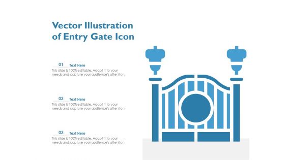 Vector Illustration Of Entry Gate Icon Ppt PowerPoint Presentation Summary Format PDF