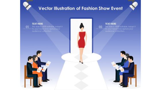 Vector Illustration Of Fashion Show Event Ppt PowerPoint Presentation Gallery Clipart PDF