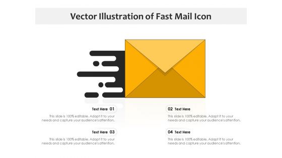 Vector Illustration Of Fast Mail Icon Ppt PowerPoint Presentation Infographics Portfolio PDF