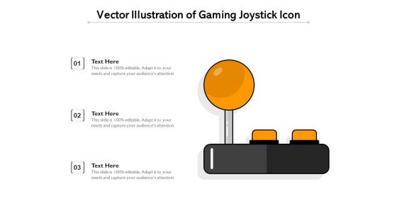 Vector Illustration Of Gaming Joystick Icon Ppt PowerPoint Presentation Gallery Mockup PDF