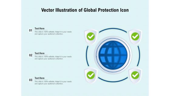 Vector Illustration Of Global Protection Icon Ppt PowerPoint Presentation Outline Diagrams PDF