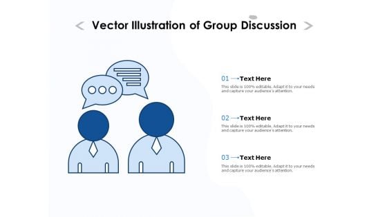 Vector Illustration Of Group Discussion Ppt PowerPoint Presentation Infographic Template Background Images