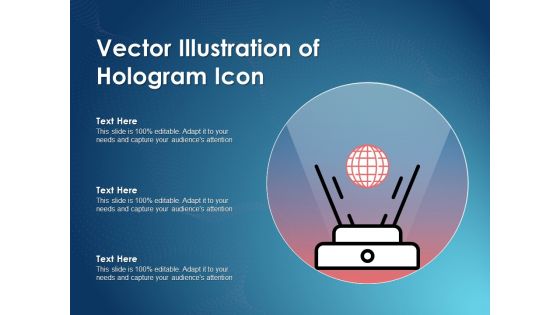 Vector Illustration Of Hologram Icon Ppt PowerPoint Presentation Layouts Example