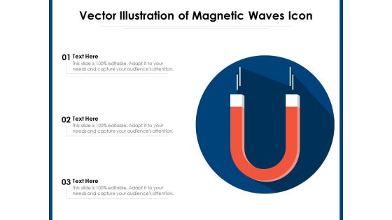 Vector Illustration Of Magnetic Waves Icon Ppt PowerPoint Presentation Gallery Sample PDF