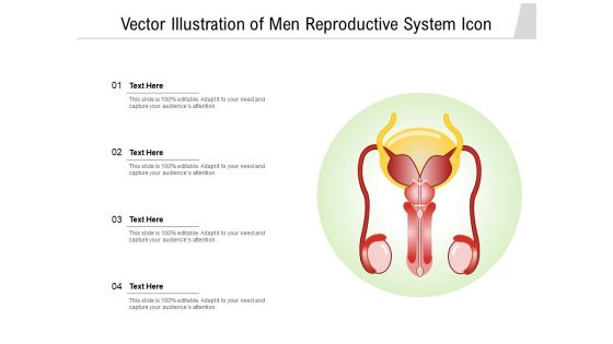 Vector Illustration Of Men Reproductive System Icon Ppt PowerPoint Presentation Gallery Design Inspiration PDF