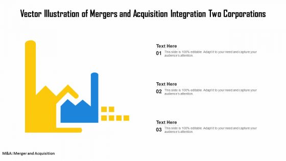 Vector Illustration Of Mergers And Acquisition Integration Two Corporations Ppt PowerPoint Presentation Inspiration Mockup PDF