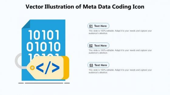 Vector Illustration Of Meta Data Coding Icon Ppt PowerPoint Presentation Slides Graphics Design PDF