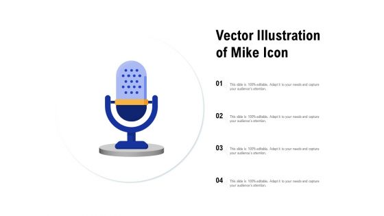 Vector Illustration Of Mike Icon Ppt PowerPoint Presentation Infographics Graphics Tutorials