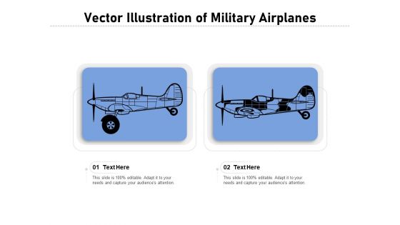 Vector Illustration Of Military Airplanes Ppt PowerPoint Presentation Gallery Smartart PDF