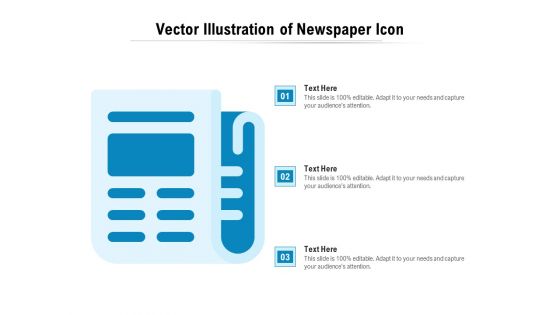 Vector Illustration Of Newspaper Icon Ppt PowerPoint Presentation Gallery Professional PDF