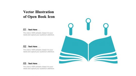 Vector Illustration Of Open Book Icon Ppt PowerPoint Presentation Inspiration Show PDF
