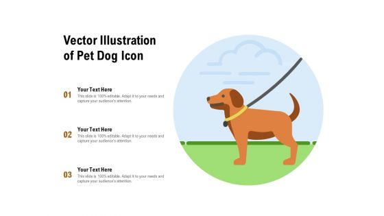 Vector Illustration Of Pet Dog Icon Ppt PowerPoint Presentation Slides Examples