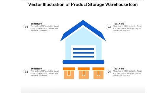 Vector Illustration Of Product Storage Warehouse Icon Ppt PowerPoint Presentation Gallery Infographics PDF