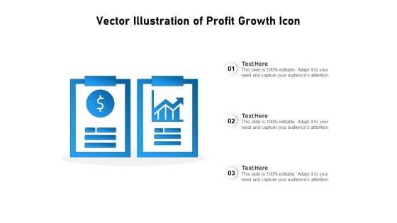 Vector Illustration Of Profit Growth Icon Ppt PowerPoint Presentation Infographics Designs Download PDF