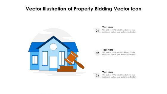 Vector Illustration Of Property Bidding Vector Icon Ppt PowerPoint Presentation Professional Designs PDF