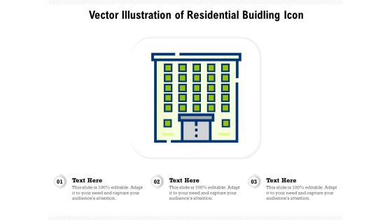 Vector Illustration Of Residential Buidling Icon Ppt PowerPoint Presentation File Display PDF