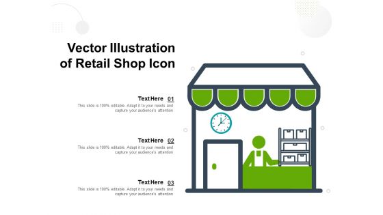 Vector Illustration Of Retail Shop Icon Ppt PowerPoint Presentation Inspiration Mockup PDF