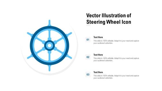 Vector Illustration Of Steering Wheel Icon Ppt PowerPoint Presentation Gallery Guide PDF