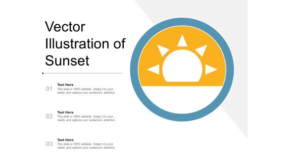 Vector Illustration Of Sunset Ppt PowerPoint Presentation Diagram Templates PDF