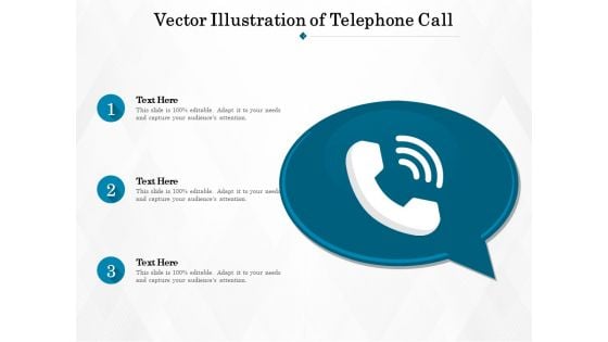 Vector Illustration Of Telephone Call Ppt PowerPoint Presentation Gallery Background Designs