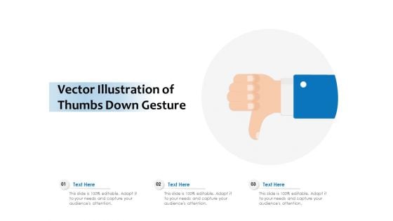 Vector Illustration Of Thumbs Down Gesture Ppt PowerPoint Presentation Model Deck PDF