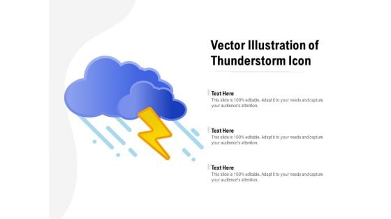 Vector Illustration Of Thunderstorm Icon Ppt Layouts Influencers PDF