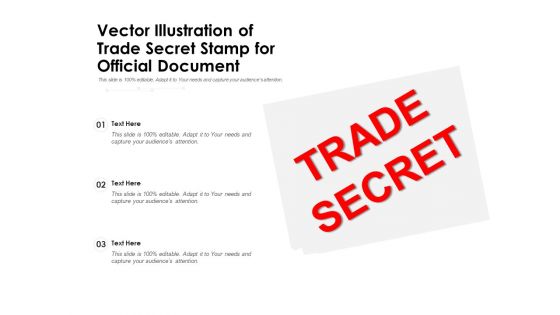 Vector Illustration Of Trade Secret Stamp For Official Document Ppt PowerPoint Presentation Slides Design Ideas PDF