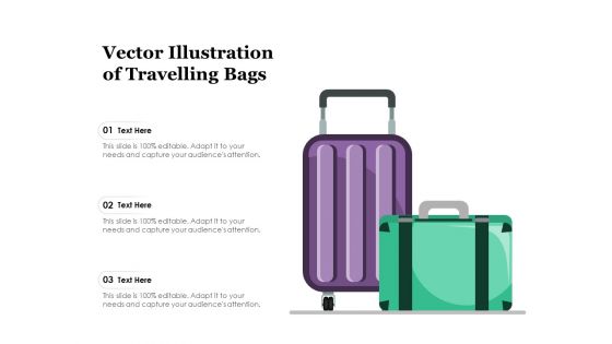 Vector Illustration Of Travelling Bags Ppt PowerPoint Presentation Slides Slideshow PDF