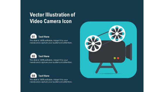 Vector Illustration Of Video Camera Icon Ppt PowerPoint Presentation Gallery Grid PDF