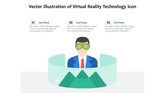 Vector Illustration Of Virtual Reality Technology Icon Ppt PowerPoint Presentation Summary Design Inspiration PDF
