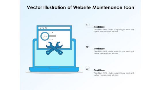 Vector Illustration Of Website Maintenance Icon Ppt PowerPoint Presentation Gallery Layout Ideas PDF