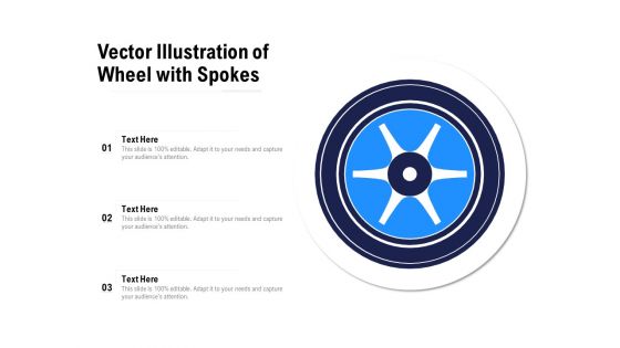 Vector Illustration Of Wheel With Spokes Ppt PowerPoint Presentation File Sample PDF