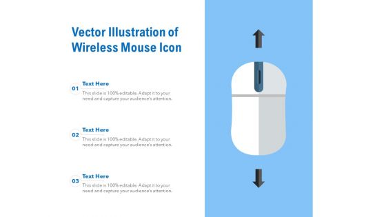 Vector Illustration Of Wireless Mouse Icon Ppt PowerPoint Presentation Gallery Files PDF