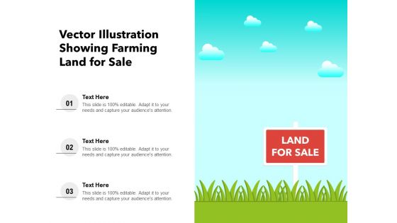 Vector Illustration Showing Farming Land For Sale Ppt PowerPoint Presentation Ideas Show PDF