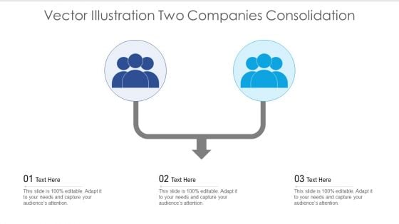 Vector Illustration Two Companies Consolidation Ppt Layouts Format PDF