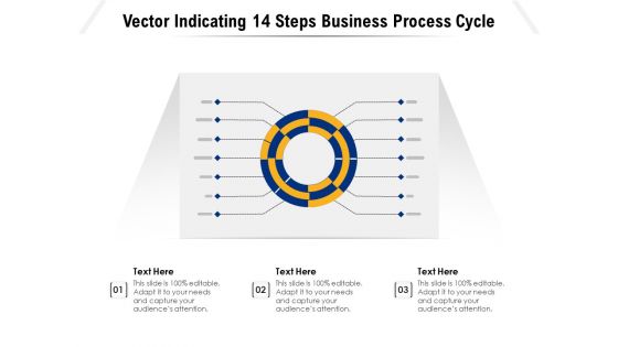 Vector Indicating 14 Steps Business Process Cycle Ppt PowerPoint Presentation Gallery Background Images PDF