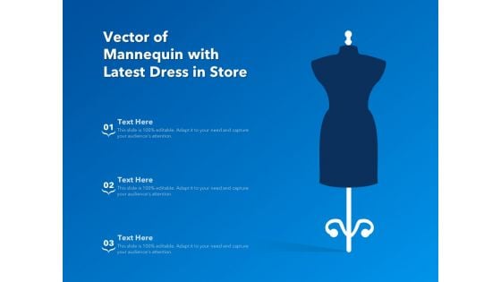 Vector Of Mannequin With Latest Dress In Store Ppt PowerPoint Presentation File Layout PDF