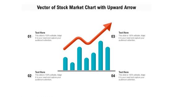 Vector Of Stock Market Chart With Upward Arrow Ppt PowerPoint Presentation File Sample PDF