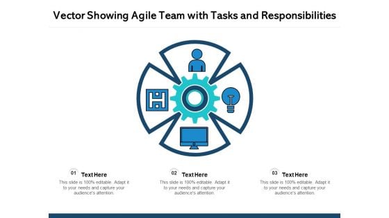 Vector Showing Agile Team With Tasks And Responsibilities Ppt PowerPoint Presentation Templates PDF