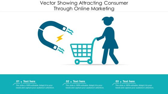 Vector Showing Attracting Consumer Through Online Marketing Ppt PowerPoint Presentation Infographic Template Graphics PDF