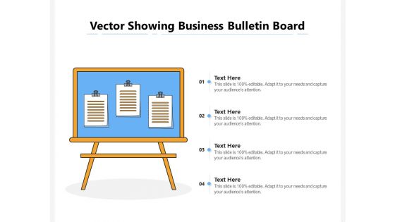 Vector Showing Business Bulletin Board Ppt PowerPoint Presentation Gallery Format Ideas PDF