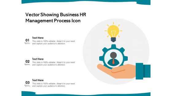 Vector Showing Business HR Management Process Icon Ppt PowerPoint Presentation Show Visuals PDF