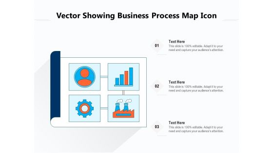 Vector Showing Business Process Map Icon Ppt PowerPoint Presentation Infographics Introduction PDF