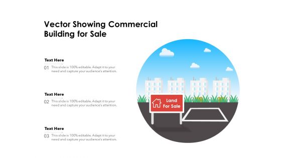 Vector Showing Commercial Building For Sale Ppt PowerPoint Presentation Slides Aids PDF